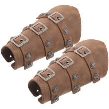 3Paare Mittelalterlicher Leder-Armschutz Für Kostüm Party