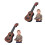 2Stk Kinder Ukulele Nylon Kunststoff Musikinstrument 2