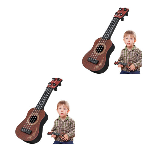 2Stk Kinder Ukulele Nylon Kunststoff Musikinstrument 1