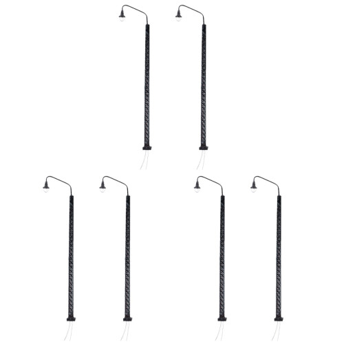 6Stk Mini Verkehrsampel Modell, Metall ABS, Schwarz, Mini 2