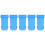 10Pcs Mini Blue Desktop Trash Can PP Kitchen Table Waste Bin Organizer 10