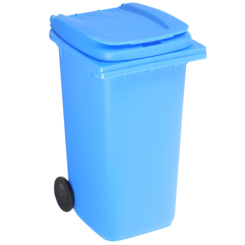 10Pcs Mini Blue Desktop Trash Can PP Kitchen Table Waste Bin Organizer 1