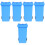 10Pcs Mini Blue Desktop Trash Can PP Kitchen Table Waste Bin Organizer 5