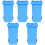 10Pcs Mini Blue Desktop Trash Can PP Kitchen Table Waste Bin Organizer 4