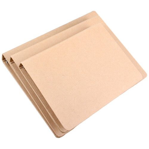 6Stk Kraftpapier Notizbuch Organizer Ringbuch A5 in Khaki Farbe 1