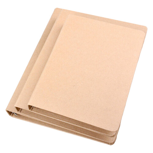 6Stk Kraftpapier Notizbuch Organizer Ringbuch A5 in Khaki Farbe 2