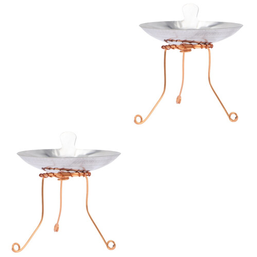 2Sets Lampendocht Halter Und Öl Lampen-Tablett, Für Tempel 2