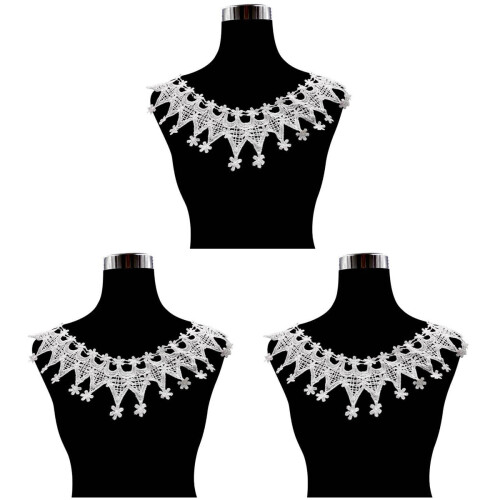 15Stk Spitzenkragen Weiß False Collar Komfortables Design 1