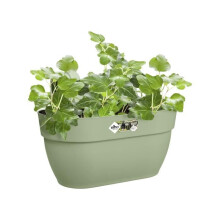 Balkonblumentopf - VIBIA CAMPANA EASY HANGER MEDIUM - Kunststoff - Pistaziengrün - 24,1x36xH26,5cm - Mit Wasserreserve - ELHO