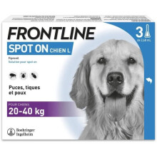 Frontline Spot On Hund - Anti-Flöhe Anti-Zecken für Hund L - 20-40kg - 3 Pipetten