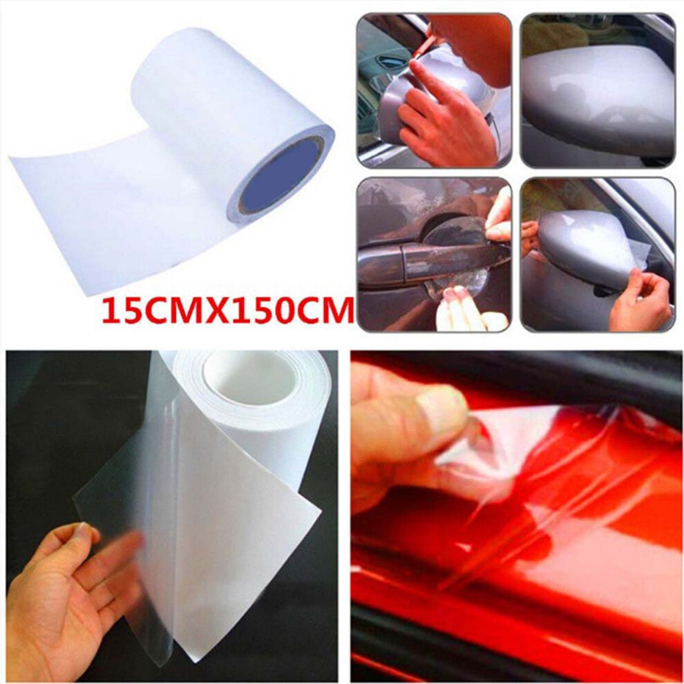 15X150cm Clear Door Sill Scratch Protection Film, Opvc, Durable 7891373943499
