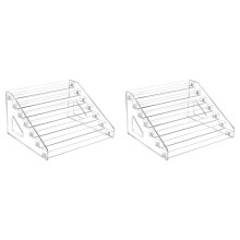 2X Boîte de Rangement de Peinture Transparente, Support de Peinture Miniature, Support de Stockage de Peinture à 7 Couches, Support de Stockage de