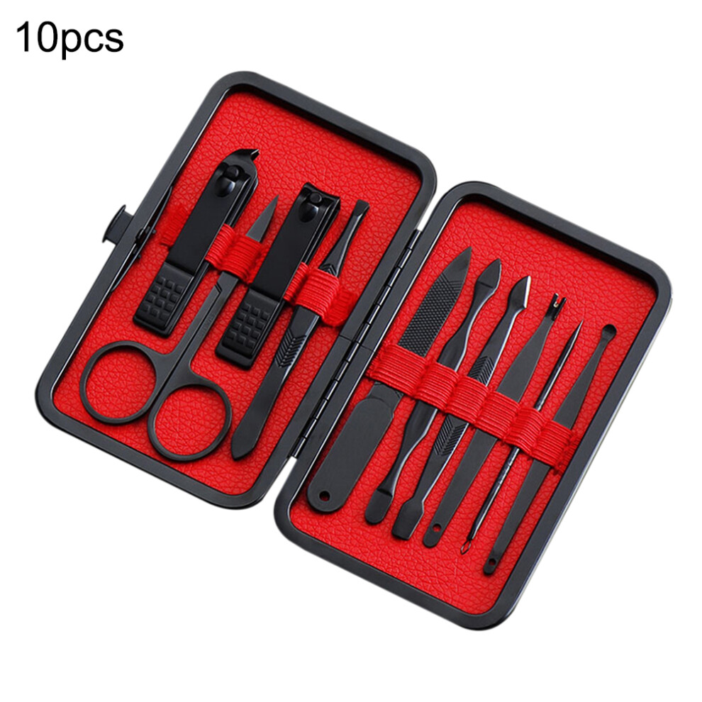 Nail Clippers Kit Travel-Friendly Premium Stainless Steel Manicure Set for Hand Facial Foot Care Exquisite Appearance Mens Grooming Set with Elegant