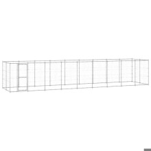 Chenil externo cercado espaço para animais cachorro externo aço galvanizado 21,78 m² 02_0000413