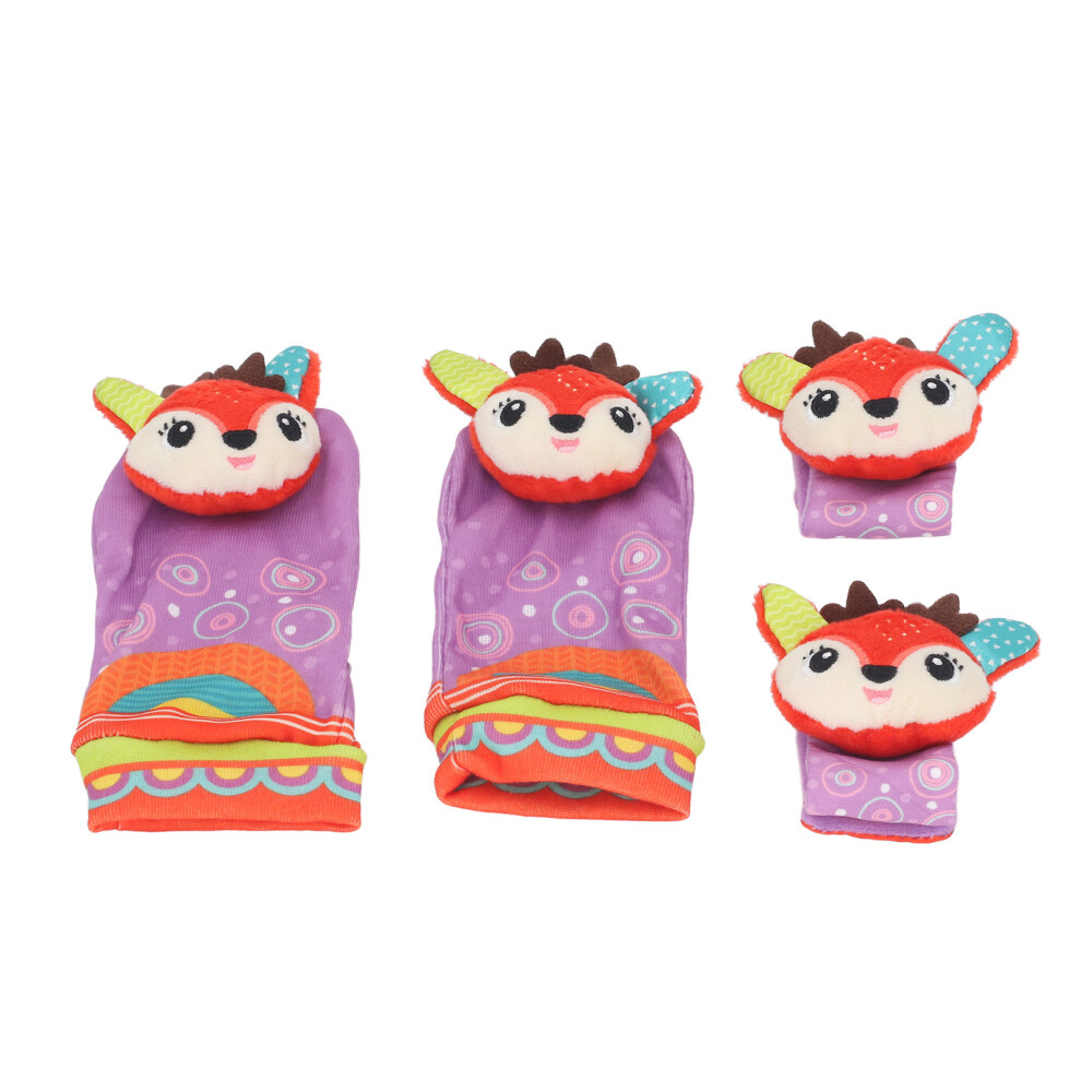 Colorful Baby Wrist Rattles Toy Set for 0+ Months, Soft & Educational