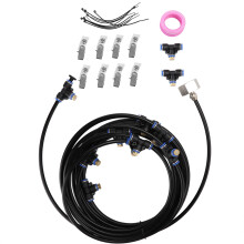 Sistema de resfriamento por névoa para áreas externas, solução prática para irrigação e resfriamento do seu jardim e muito mais, utilizando