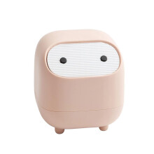 Niedlicher Ninja-Tischmülleimer mit automatischem Pop-up-Deckel für vielseitige Verwendung im Büro, Badezimmer oder in der Küche (Pink)