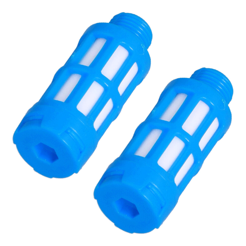 Plastic Pneumatic Muffler 50Pcs G1/8 Flow Control Exhaust Silencers Blue 8391377211819