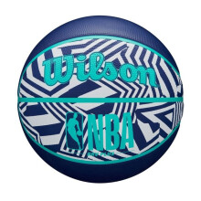 WILSON NBA DRV Plus Dazzle Camo Outdoor Basketball - Indigo/Teal, Size 7-29.5"
