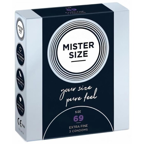 Preservativos Mister Size x3 - Ancho nominal 69mm