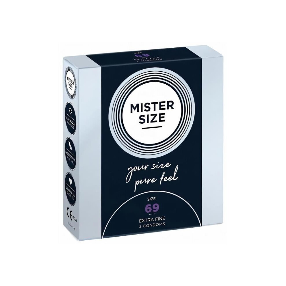 Mister Size 69Mm Natural Feel Condoms - 3 Pack