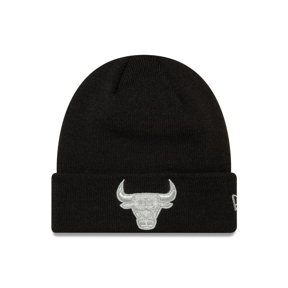 New Era Chicago Bulls Beanie Cuff Knit Metallic Cuff Black