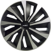 Conjunto de 4 Envelopes de Roda 16 polegadas - WRC - Bicolor preto e Estilo Carbono - fácil de instalar