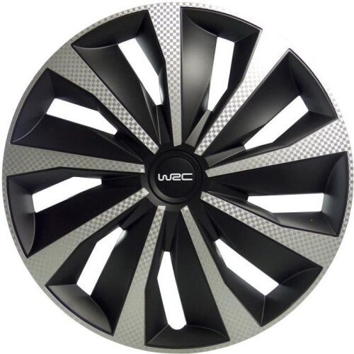 Conjunto de 4 Envelopes de Roda 16 polegadas - WRC - Bicolor preto e Estilo Carbono - fácil de instalar