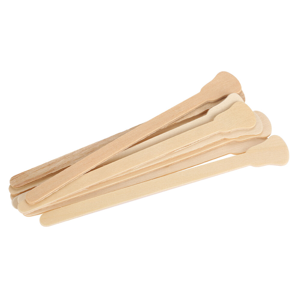 Smooth Surface Wax Applicator Sticks for Hair Removal, Natural Birch Disposable Tools for Eyebrow Nose Lip Body - Special Shape Convenient Use