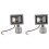 2X Warm White LED Spotlight Floodlight Spotlight Floodlight with LED Lighting and PIR Motion Sensor (10 Watts) 1