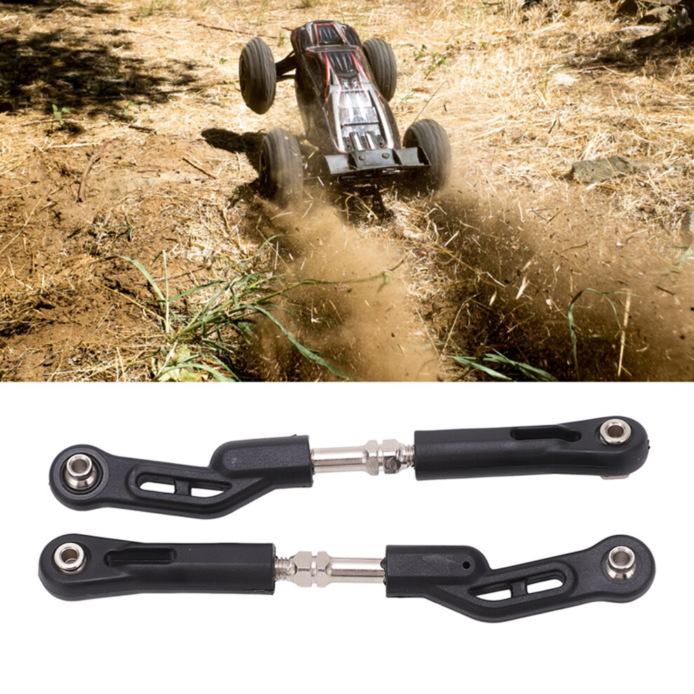 2Pcs Rc Pull Rod For Zd Ex 07 1/7 Rc Car, High Strength Steel & Plastic 4111373141316