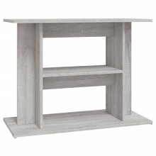 Base di supporto per acquario armadietto mobile sonoma 80 x 35 x 60 cm legno ingegnerizzato grigio 02_0045092