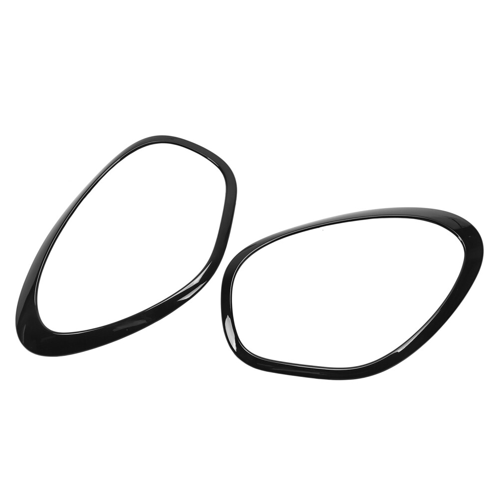 2Pcs Gloss Headlight Ring Trim Left Right For Mini Cooper R60 Black 7651372571655