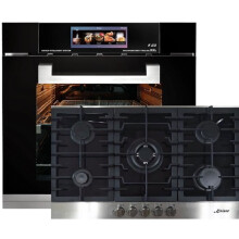 Quattro elettrico - Kaiser - EH 6344+KCG 9386 - 79L - Schermo tattile TFT - Piano cottura a gas 86 cm