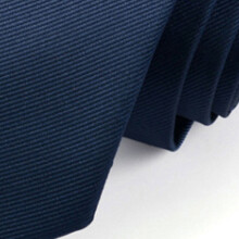Herren Marineblauer Polyester-Seideneinfache Krawatte 145x6cm für Business & formelle Anlässe