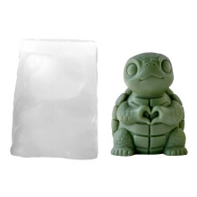 Fun Party Bulldog Shaped Candle Mould Silicone Materials-7