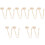 10Stk Gold Brosche Mit Fransen Kette Notenmotiv 5