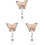 3Stk Butterfly Id Kartenhalter Robust Für Büro Und 3