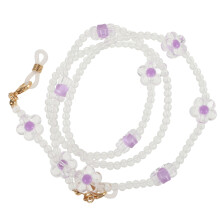 2Stk Dezente Lila Halskette Mit Brillenhalterung Und Maskenhalter