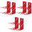 12Stk Wandhalter Rot, Schwere Eisenhalterung, Einfach 5