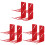 12Stk Wandhalter Rot, Schwere Eisenhalterung, Einfach 4