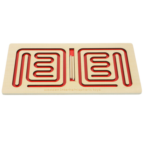 4Sets Interhemisphärisches Lernspiel Holzrot Kinder Intelligenzspiel