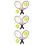 6Sets Tennisrackets Mini DIY Zubehör 5