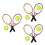 6Sets Tennisrackets Mini DIY Zubehör 7