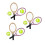 6Sets Tennisrackets Mini DIY Zubehör 2