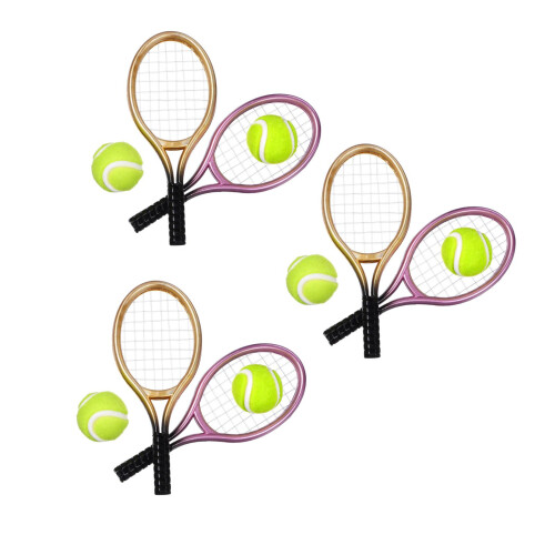 6Sets Tennisrackets Mini DIY Zubehör 1