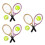 6Sets Tennisrackets Mini DIY Zubehör 6