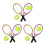 6Sets Tennisrackets Mini DIY Zubehör 3