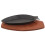 2Pcs Convenient Non-Stick Fish Serving Tray Round Cooking Pan Black 1