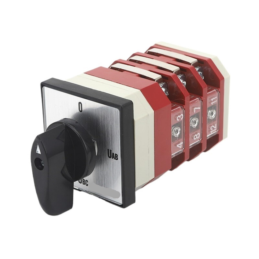Lw1216 Rotary Switch 16A 4Position 3Pole, 12 Terminals, Threephase Voltmeter Compatible, Universal Cam, Yh3.3 9189345919473